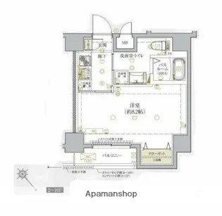 ベルシード王子【7階】の間取り