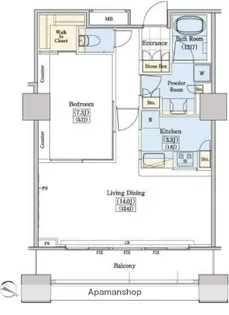 レジディアタワー上池袋(タワー棟)【11階】の間取り