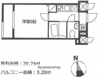 ヴィヴァンK.Y【6階】の間取り