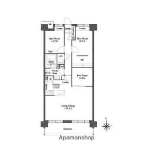 コンフォリア高島平【3階】の間取り