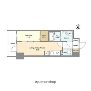 HF北千住レジデンス【3階】の間取り