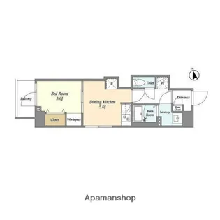 グランカーサ上野【1階】の間取り