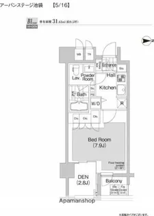 プライムアーバン池袋【13階】の間取り
