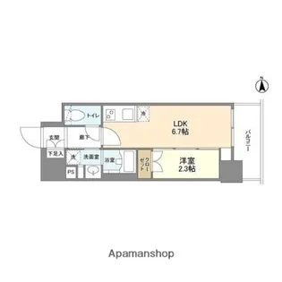 リアンシエルブルー田端【3階】の間取り