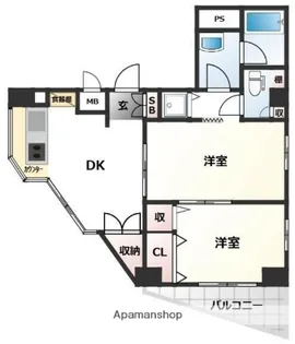 グランフォークスⅠ鷹翔【4階】の間取り