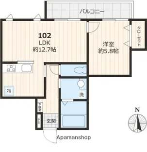 グランドール東和【1階】の間取り