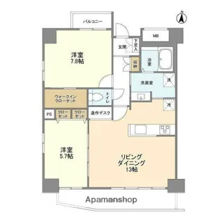 プライムアーバン西日暮里【7階】の間取り