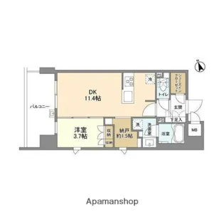 ドゥーエ入谷Ⅲ【9階】の間取り