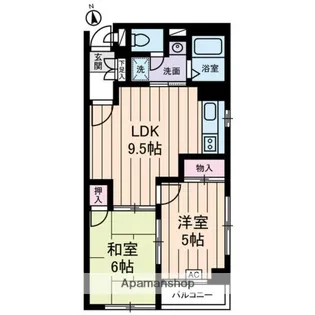 高松ハイム【5階】の間取り
