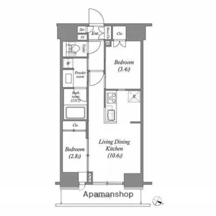 ACP RESIDENCE 浅草【14階】の間取り