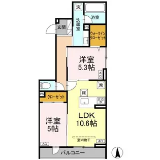 グランドゥール ラテール【1階】の間取り