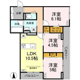 グランドゥール・ショコラ【3階】の間取り