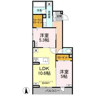 グランドゥール・ショコラ【2階】の間取り