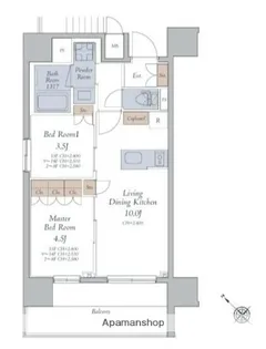 HAYANO RESIDENCE 大塚【3階】の間取り