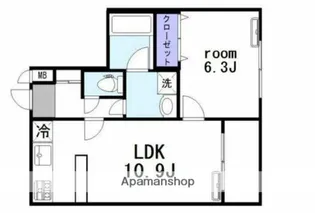 浅草橋アムフラットⅡ【3階】の間取り