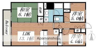 西新井アークタワー【4階】の間取り