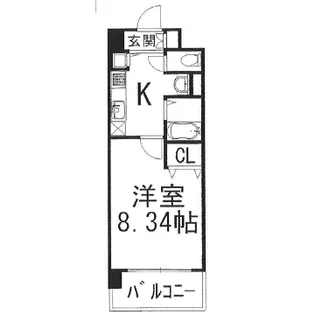 ステラコート桜川【3階】の間取り