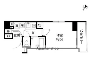スカイコート文京根津【4階】の間取り