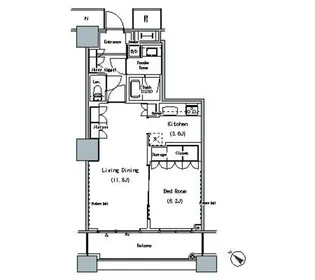 THE TOKYO TOWERS MIDTOWER【17階】の間取り