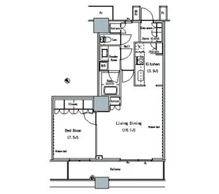 THE TOKYO TOWERS MIDTOWER【13階】の間取り