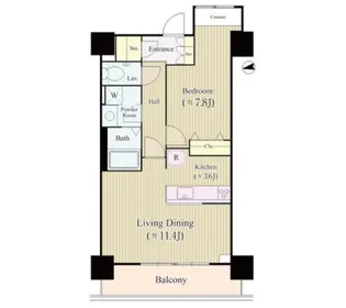 勝どきビュータワー【27階】の間取り