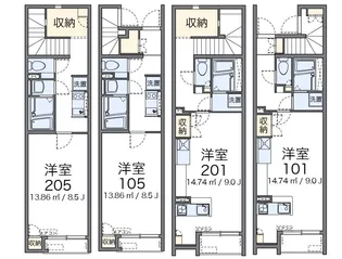 レオネクストセレノ【1階】の間取り