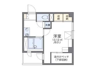 レオパレスピオニィ【2階】の間取り
