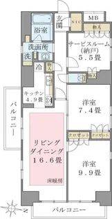 BRILLIA IST 東雲キャナルコート【11階】の間取り