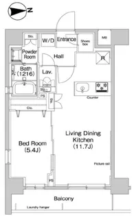 プラウドフラット森下Ⅲ【2階】の間取り