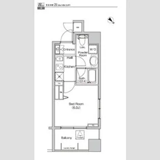 プライムアーバン月島【6階】の間取り