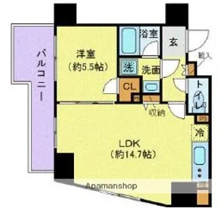 プレール・ドゥーク東京EASTⅤ【8階】の間取り