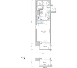 アーバネックス清澄白河Ⅱ WEST棟【8階】の間取り