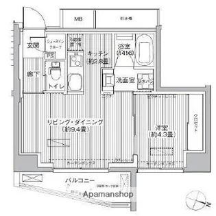 レーヴマニフィック本郷【2階】の間取り