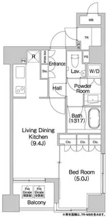 コンフォリア日本橋人形町ノース【5階】の間取り