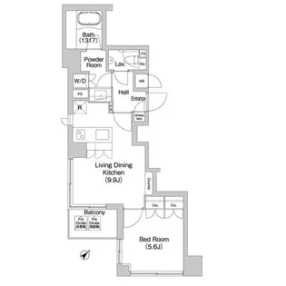 コンフォリア日本橋人形町ノース【5階】の間取り