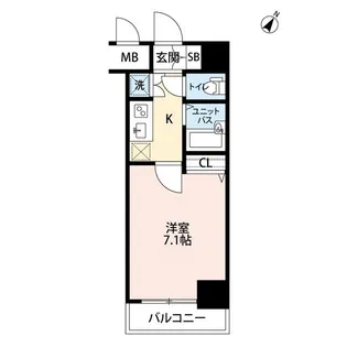 プレール日本橋弐番館【10階】の間取り