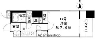 FORTUNATE PLACE【7階】の間取り