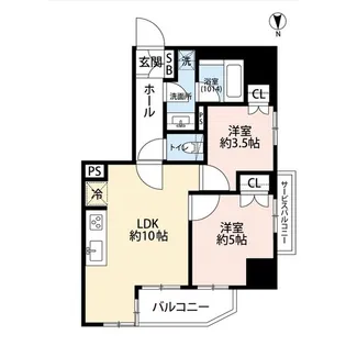 プレール・ドゥーク菊川駅前【5階】の間取り