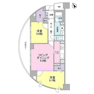 アーバンライフ月島駅前ウエスト【9階】の間取り