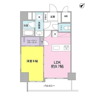 エムレジデンス浅草橋【6階】の間取り