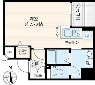 フェルクルールプレスト押上Ⅱ【201号室号室】の間取り