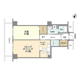 トルナーレ日本橋浜町【6階】の間取り