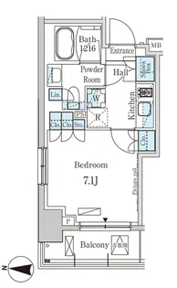 パークアクシス錦糸町WEST【3階】の間取り