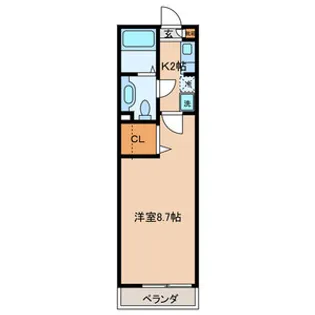 CORAL MIZUE(コーラルミズエ)【2階】の間取り