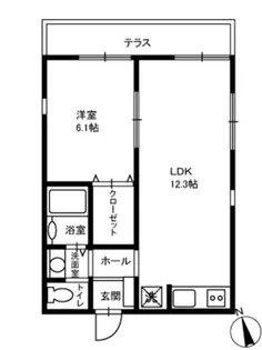 クリスタルアベニュー【1階】の間取り