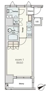 東京都中央区日本橋兜町【マンション】の間取り