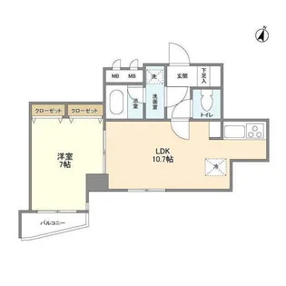 KDXレジデンス日本橋浜町【10階】の間取り