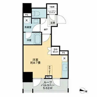 ライオンズ千代田岩本町ミレスーKDA【7階】の間取り