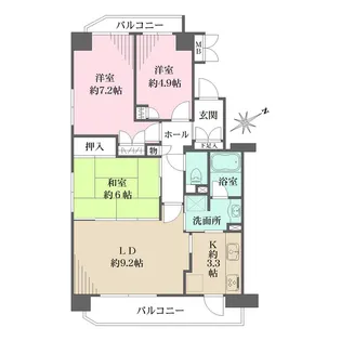 フィオーレ深川【7階】の間取り