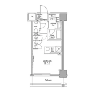 ザ・パークハビオ住吉【2階】の間取り
